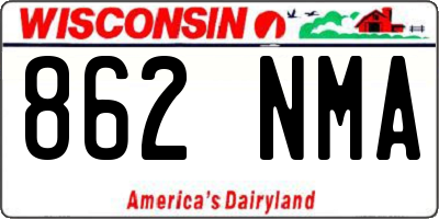 WI license plate 862NMA