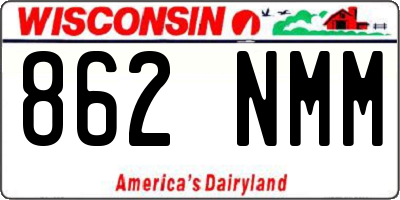 WI license plate 862NMM