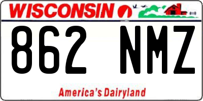WI license plate 862NMZ