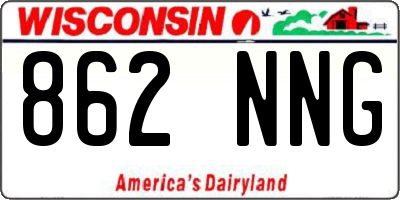 WI license plate 862NNG