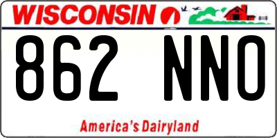 WI license plate 862NNO