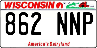WI license plate 862NNP