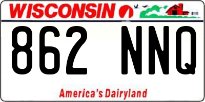 WI license plate 862NNQ