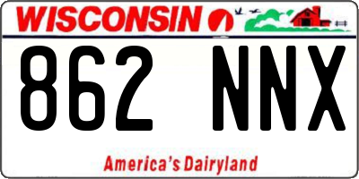 WI license plate 862NNX