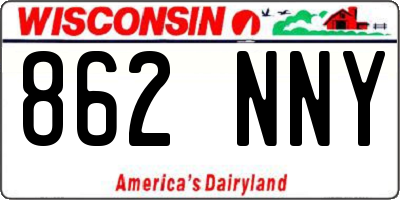 WI license plate 862NNY