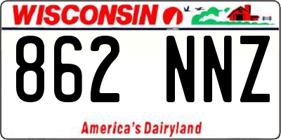 WI license plate 862NNZ