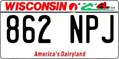WI license plate 862NPJ