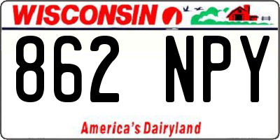 WI license plate 862NPY