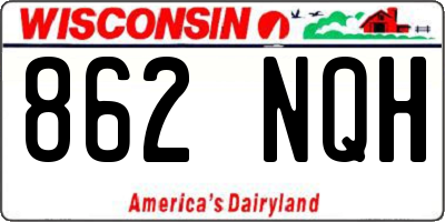 WI license plate 862NQH