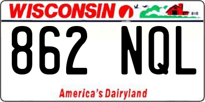 WI license plate 862NQL