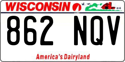 WI license plate 862NQV