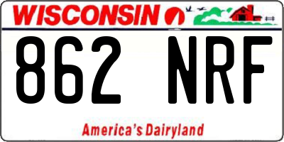 WI license plate 862NRF