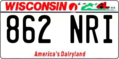 WI license plate 862NRI