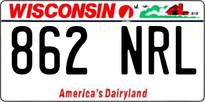 WI license plate 862NRL