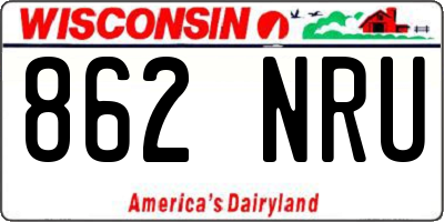 WI license plate 862NRU