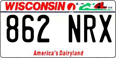 WI license plate 862NRX