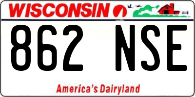 WI license plate 862NSE