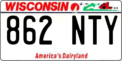 WI license plate 862NTY