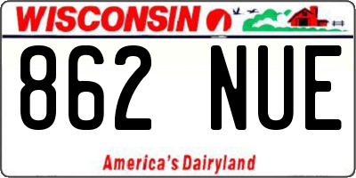 WI license plate 862NUE