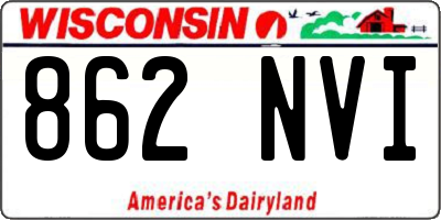 WI license plate 862NVI