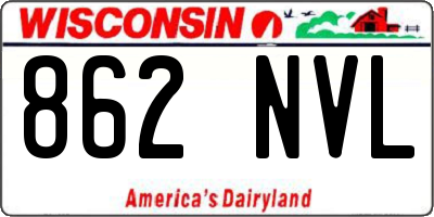 WI license plate 862NVL