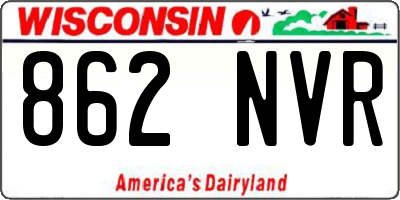 WI license plate 862NVR
