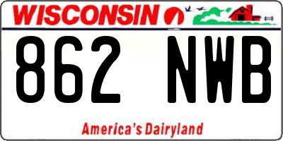 WI license plate 862NWB
