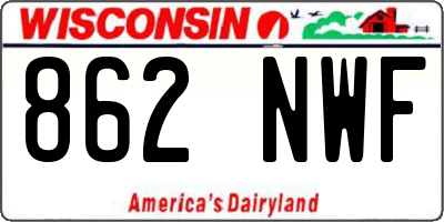 WI license plate 862NWF
