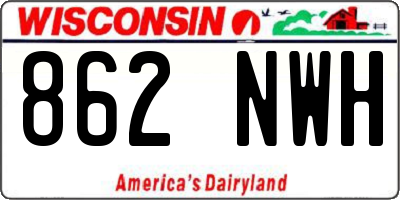 WI license plate 862NWH