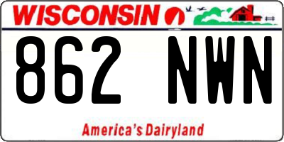WI license plate 862NWN