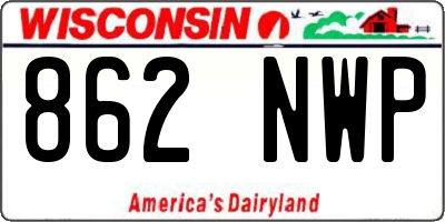 WI license plate 862NWP