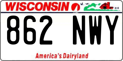 WI license plate 862NWY