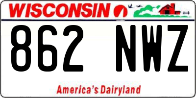 WI license plate 862NWZ