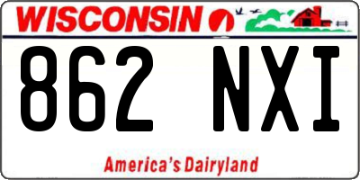 WI license plate 862NXI