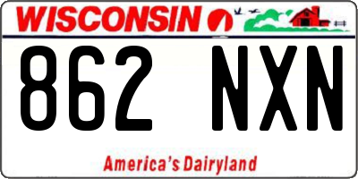 WI license plate 862NXN