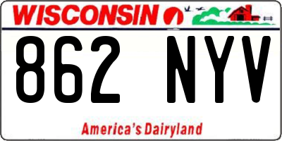 WI license plate 862NYV
