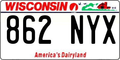 WI license plate 862NYX