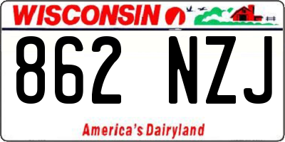 WI license plate 862NZJ