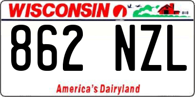 WI license plate 862NZL