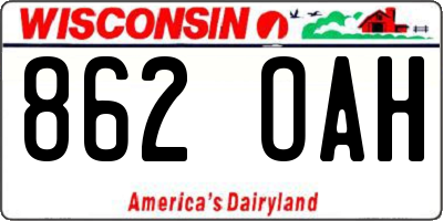 WI license plate 862OAH