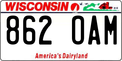 WI license plate 862OAM
