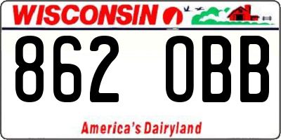 WI license plate 862OBB