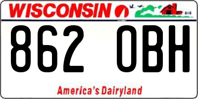 WI license plate 862OBH