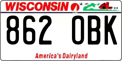 WI license plate 862OBK