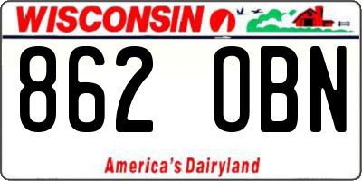 WI license plate 862OBN