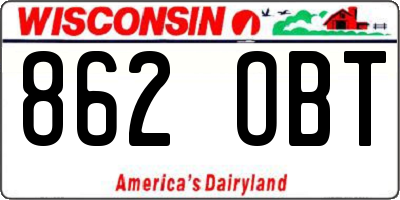 WI license plate 862OBT
