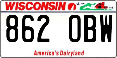 WI license plate 862OBW