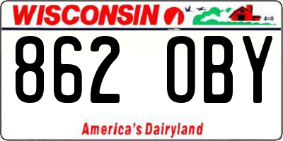WI license plate 862OBY