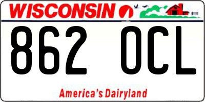 WI license plate 862OCL