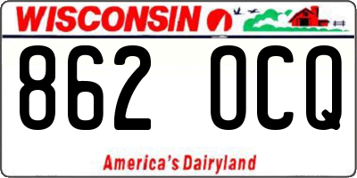 WI license plate 862OCQ